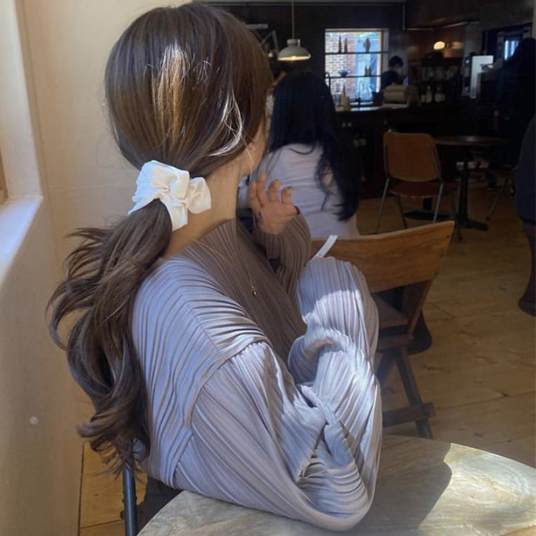 ブラウス レディース プリーツ エレガント きれい色 くすみカラー 韓国 送料無料 Dazzle ダズル