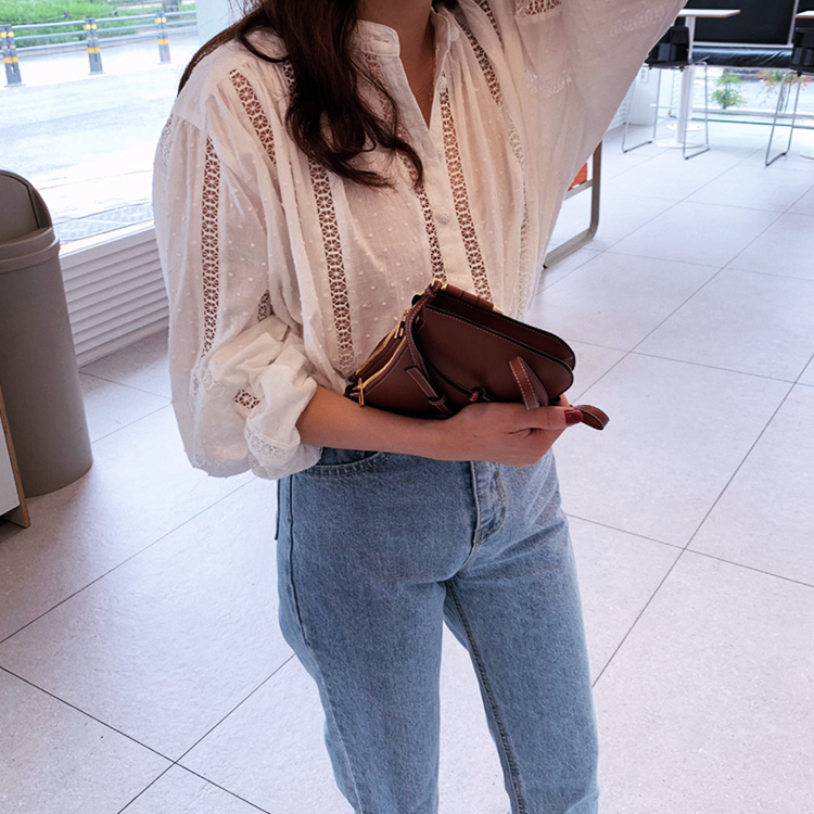 シャツ レディース 長袖 レース 刺繍 シースルー レース ゆったり オーバーサイズ Dazzle ダズル