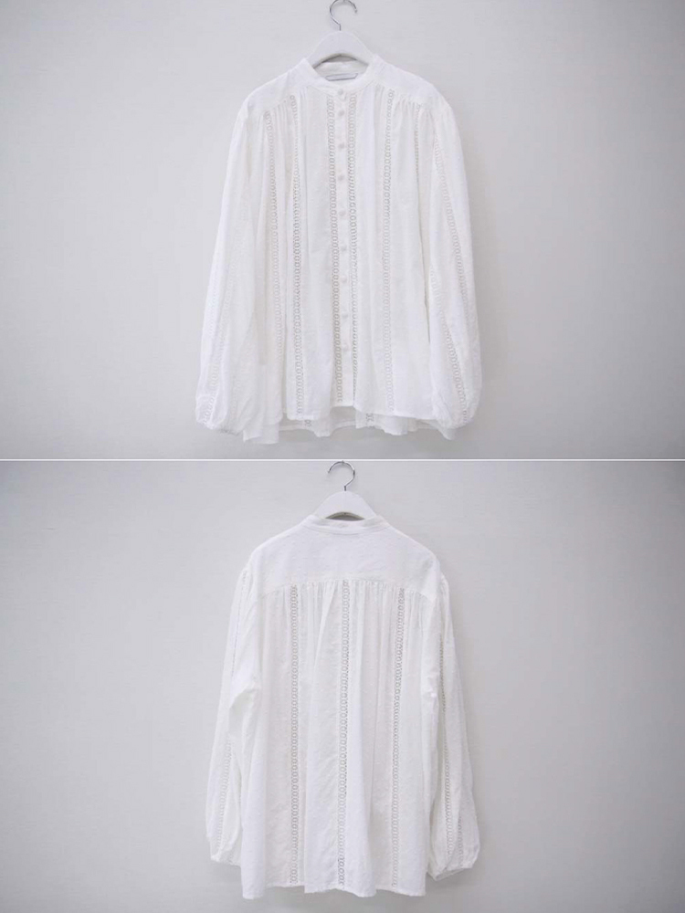 シャツ レディース 長袖 レース 刺繍 シースルー レース ゆったり オーバーサイズ Dazzle ダズル