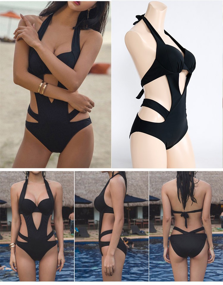 水着 ワンピース レース ビキニ 黒 モノキニ ビーチウェア 体系カバー Dazzle ダズル