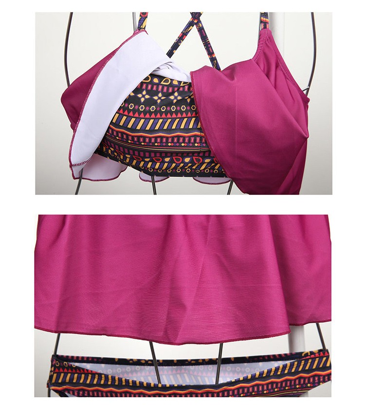 水着 ビキニ 2点セット カラフル 大人 ビーチウェア 体系カバー  レディース