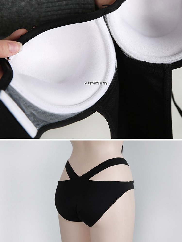 水着 ワンピース フリンジ カット セクシー 黒 モノキニ ビーチウェア 体系カバー Dazzle ダズル