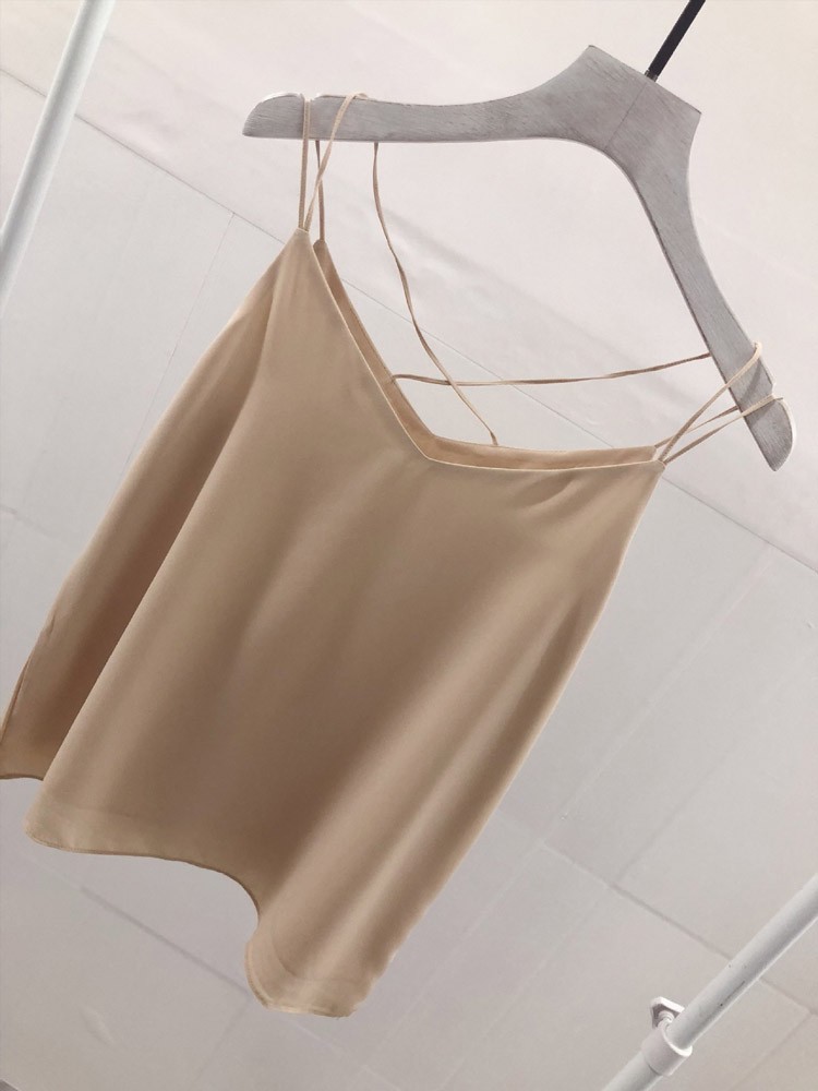 シフォン タンクトップ 大人 インナー ノースリーブ キャミソール Dazzle ダズル