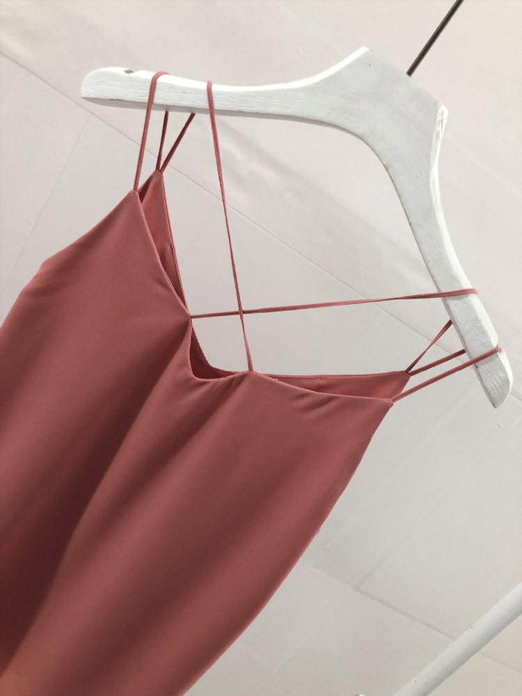 シフォン タンクトップ 大人 インナー ノースリーブ キャミソール Dazzle ダズル