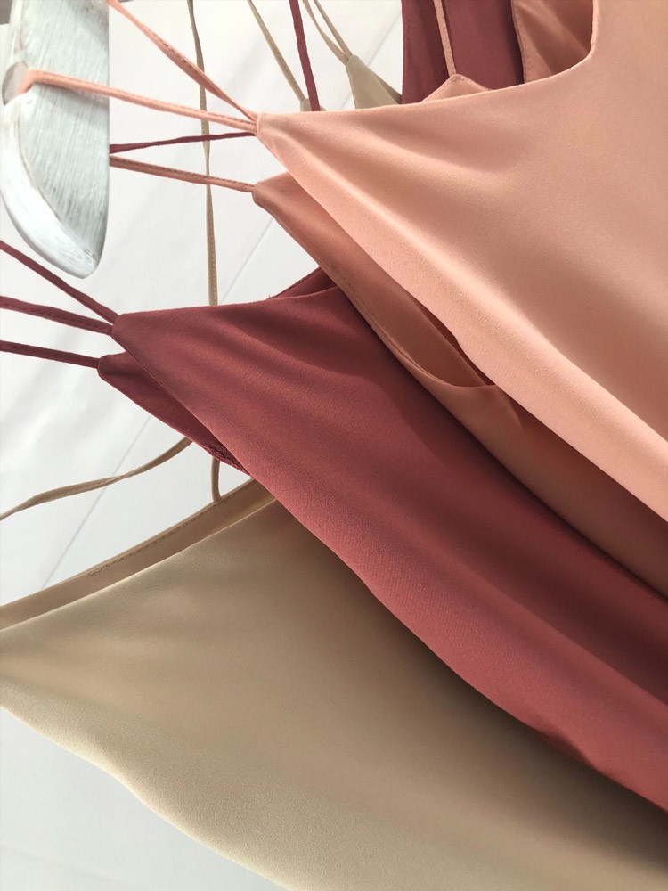 シフォン タンクトップ 大人 インナー ノースリーブ キャミソール Dazzle ダズル