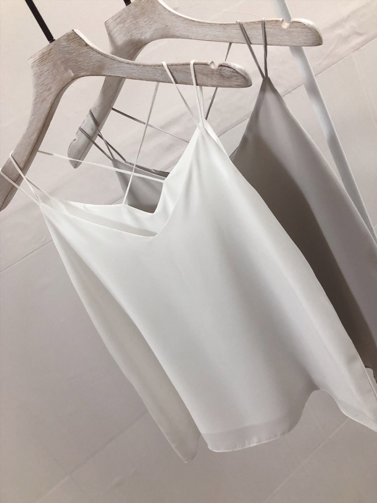 シフォン タンクトップ 大人 インナー ノースリーブ キャミソール Dazzle ダズル