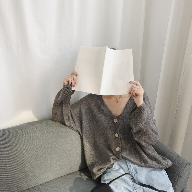 カーディガン モヘア ニット 薄手 レディース 韓国 レトロ レディース Dazzle ダズル