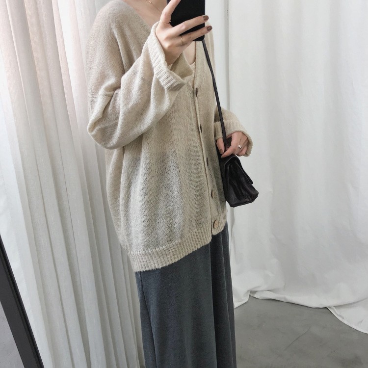 カーディガン モヘア ニット 薄手 レディース 韓国 レトロ レディース Dazzle ダズル