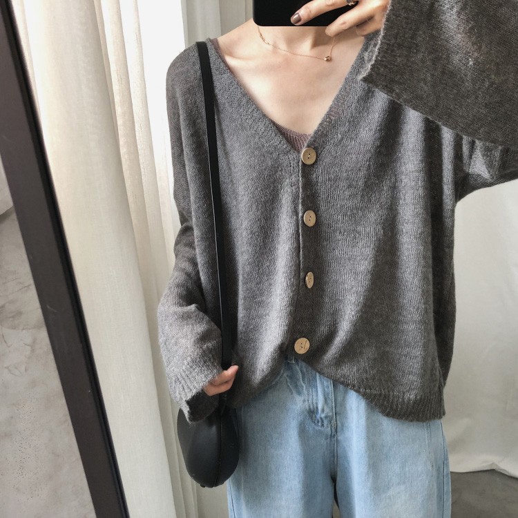 カーディガン モヘア ニット 薄手 レディース 韓国 レトロ レディース Dazzle ダズル