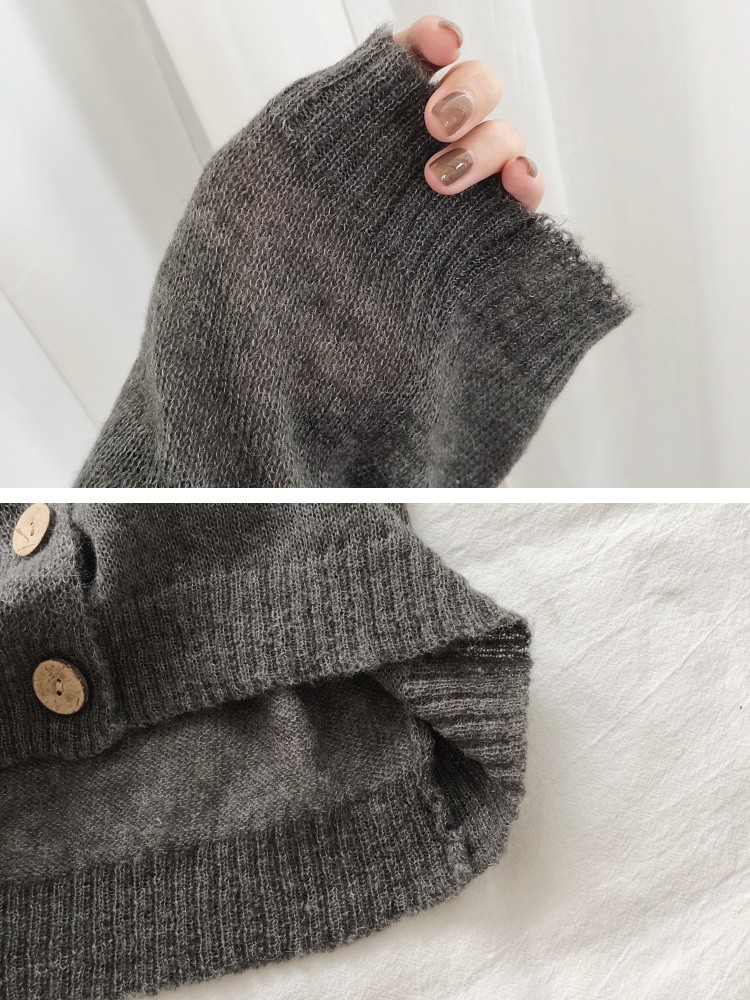 カーディガン モヘア ニット 薄手 レディース 韓国 レトロ レディース Dazzle ダズル