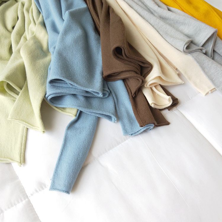 ニット 薄手 レディース 長袖 ヘムロール 韓国 Dazzle ダズル