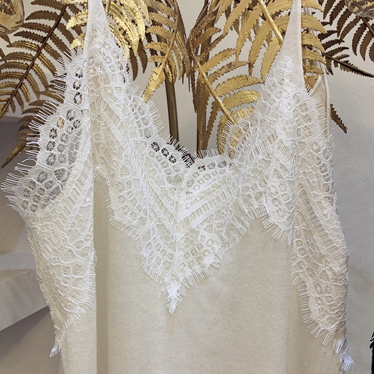 レース キャミソール レディース Vネック 無地 韓国ファッション 送料無料 Dazzle ダズル