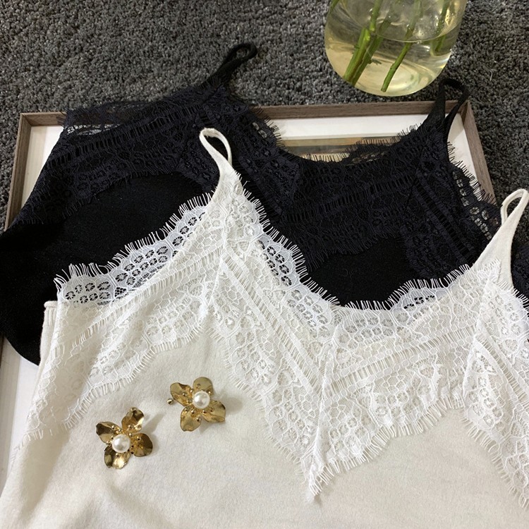 レース キャミソール レディース Vネック 無地 韓国ファッション 送料無料 Dazzle ダズル