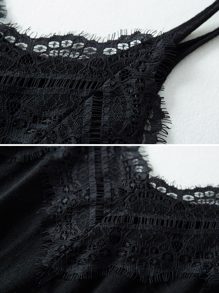 レース キャミソール レディース Vネック 無地 韓国ファッション 送料無料 Dazzle ダズル