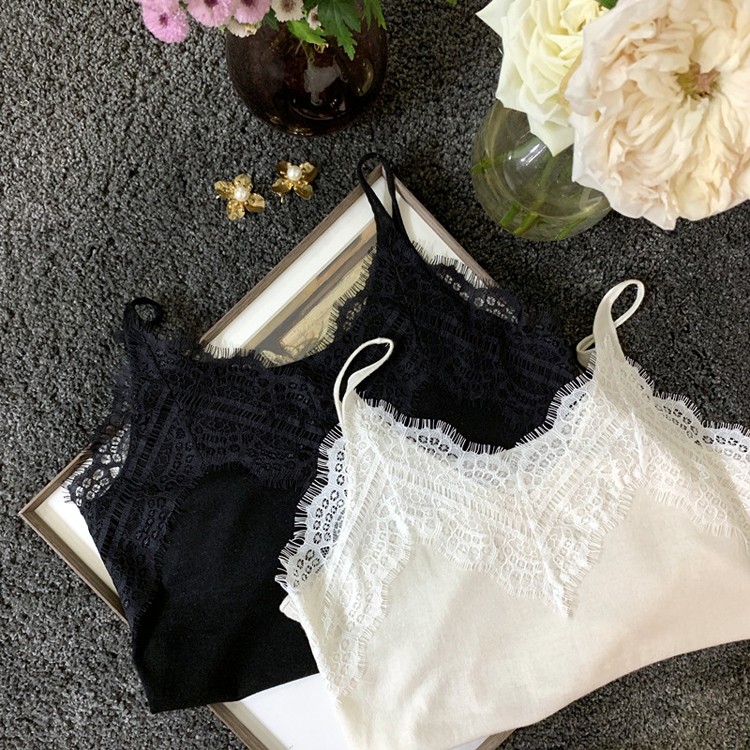 レース キャミソール レディース Vネック 無地 韓国ファッション 送料無料 Dazzle ダズル