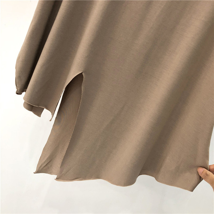 Tシャツ レディース 半袖 ゆったり 大きめ 柔らかい スリット 韓国ファッション 送料無料 ジョイフィール joyfeel