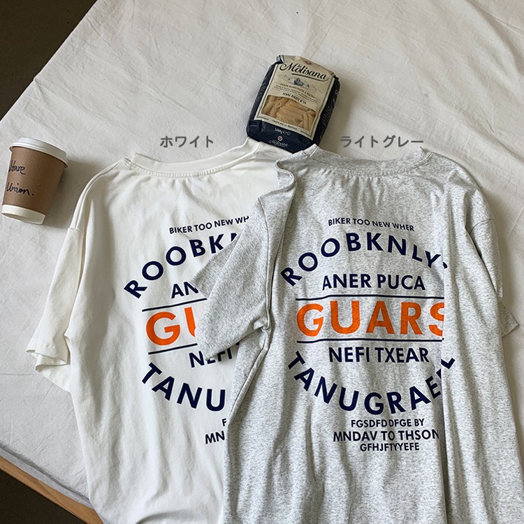 Tシャツ レディース プリント ゆったり オーバーサイズ 韓国 送料無料 ジョイフィール joyfeel