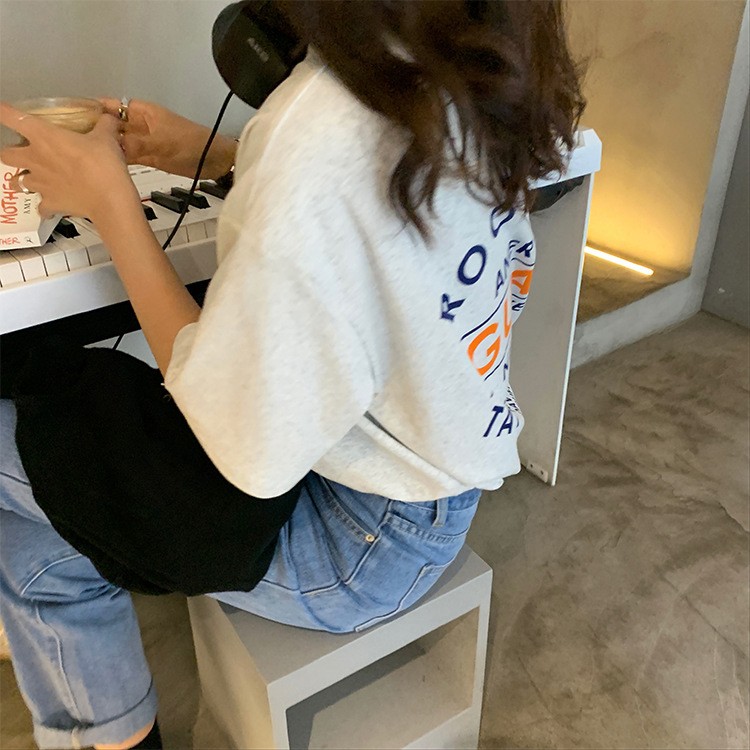 Tシャツ レディース プリント ゆったり オーバーサイズ 韓国 送料無料 ジョイフィール joyfeel