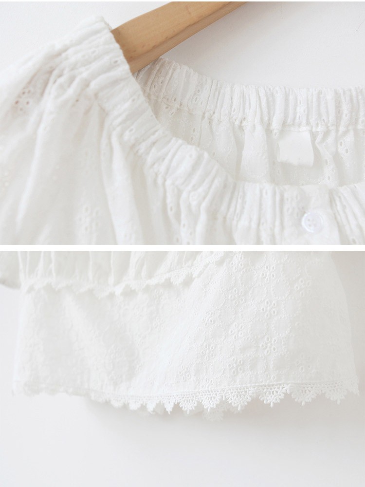 トップス レディース 鎖骨見せ オフショルダー コットン レース キャミソール 半袖 Dazzle ダズル