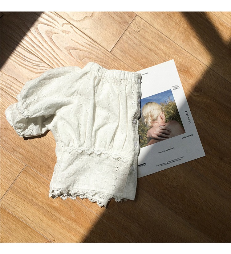 トップス レディース 鎖骨見せ オフショルダー コットン レース キャミソール 半袖 Dazzle ダズル