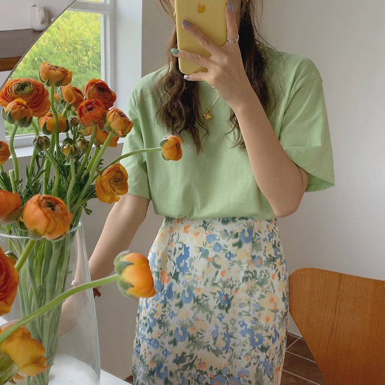 Tシャツ レディース 半袖 プリント 韓国 送料無料 ジョイフィール joyfeel