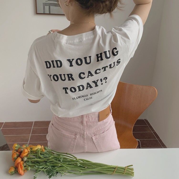 Tシャツ レディース 半袖 プリント 韓国 送料無料 ジョイフィール joyfeel