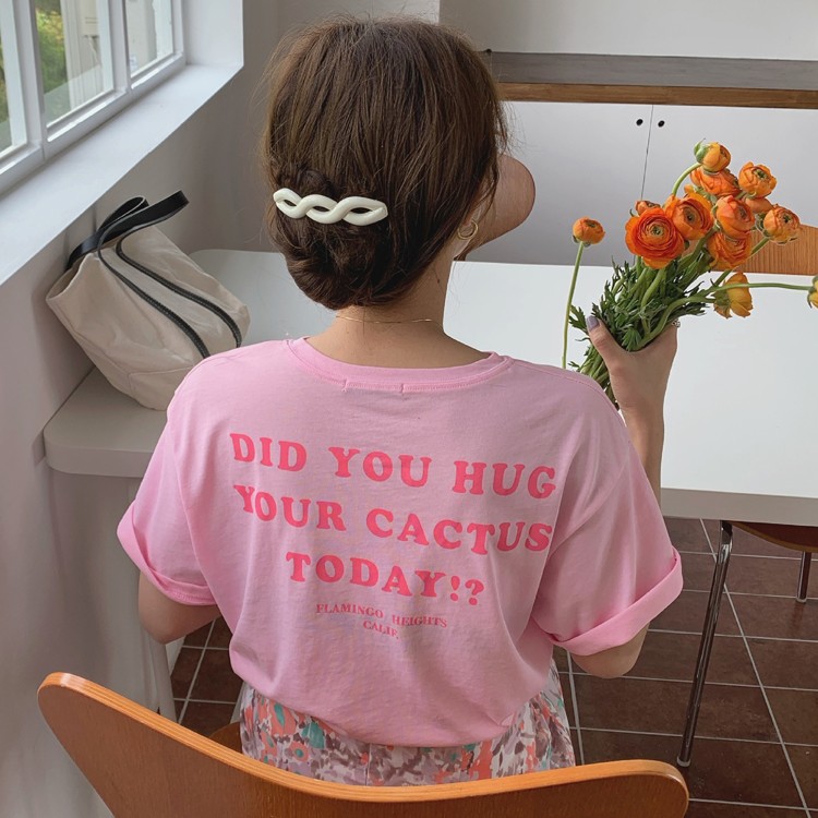 Tシャツ レディース 半袖 プリント 韓国 送料無料 ジョイフィール joyfeel