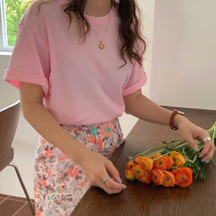 Tシャツ レディース 半袖 プリント 韓国 送料無料 ジョイフィール joyfeel