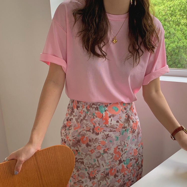 Tシャツ レディース 半袖 プリント 韓国 送料無料 ジョイフィール joyfeel