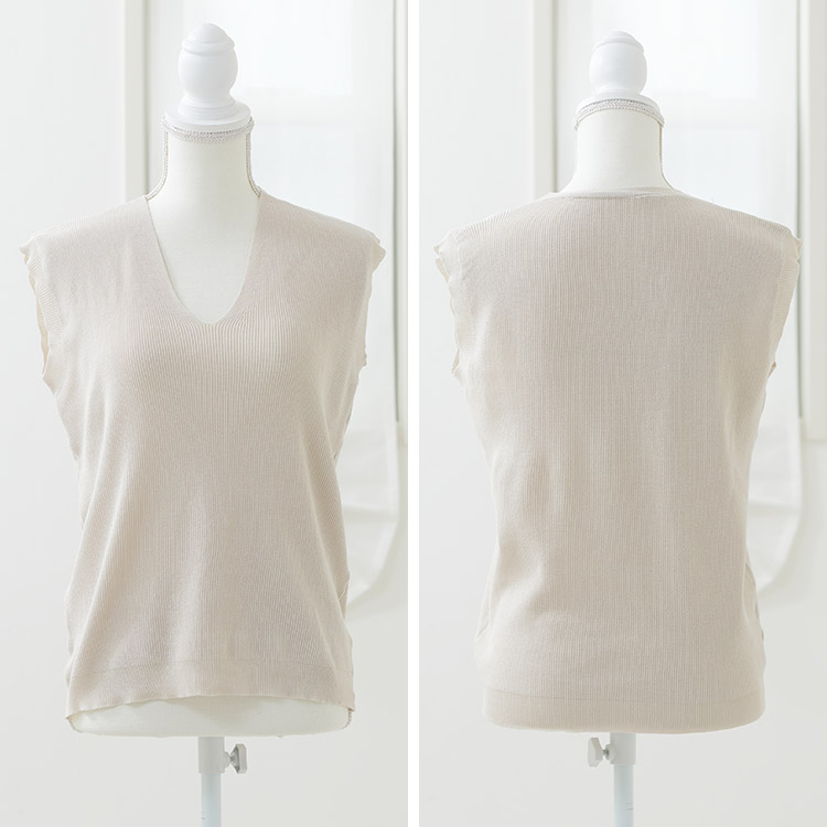 フレンチスリーブ ニット レディース トップス 韓国 送料無料 ジョイフィール joyfeel