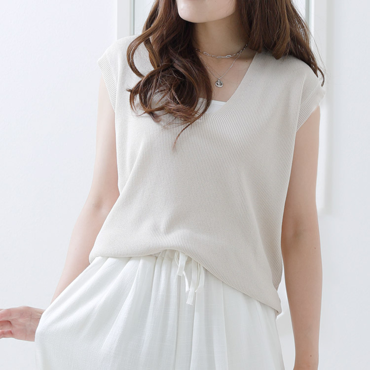 フレンチスリーブ ニット レディース トップス 韓国 送料無料 ジョイフィール joyfeel