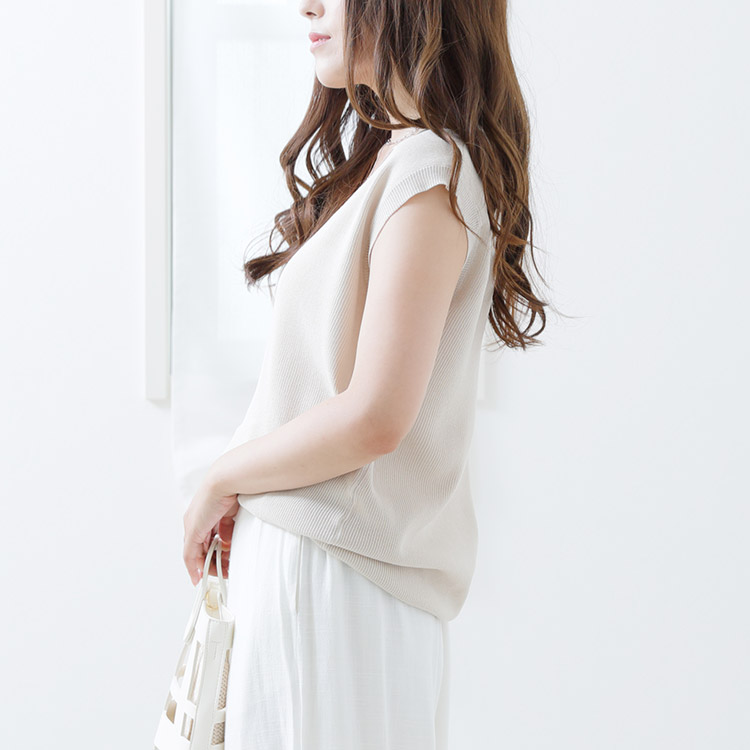 フレンチスリーブ ニット レディース トップス 韓国 送料無料 ジョイフィール joyfeel