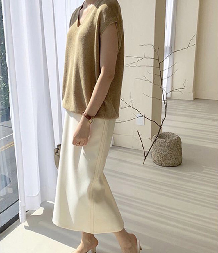 フレンチスリーブ ニット レディース トップス 韓国 送料無料 ジョイフィール joyfeel