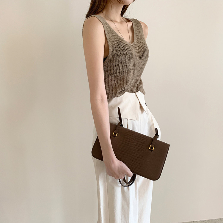 タンクトップ レディース 夏 ニット 薄手 ノースリーブ 韓国 Dazzle ダズル