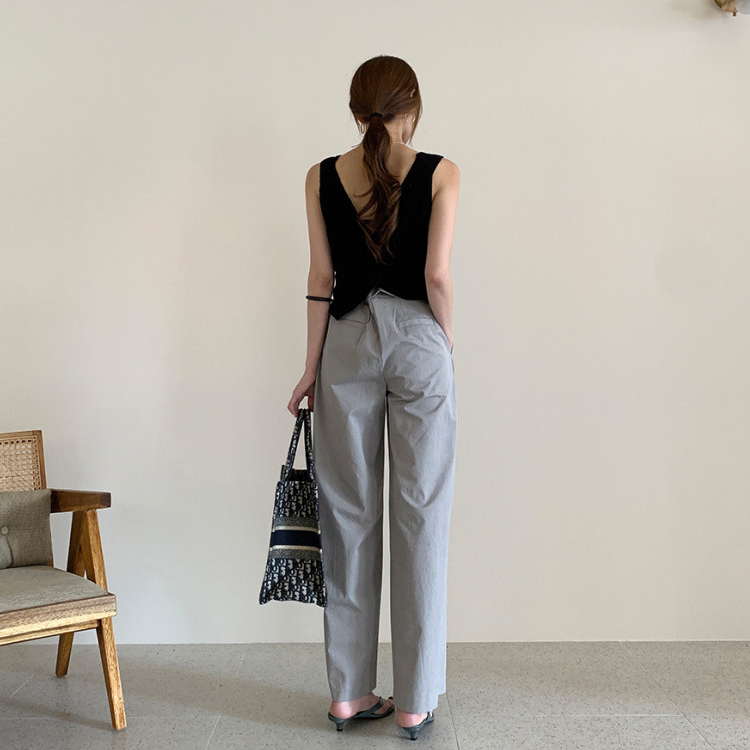 タンクトップ レディース 夏 ニット 薄手 ノースリーブ 韓国 Dazzle ダズル