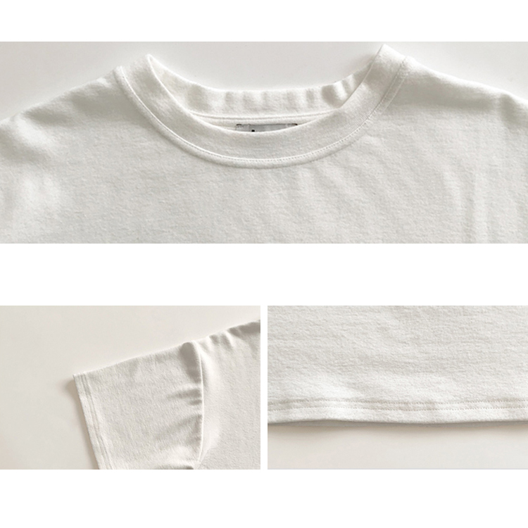 Tシャツ 半袖 5分袖 厚手 レディース 韓国 送料無料 ジョイフィール joyfeel