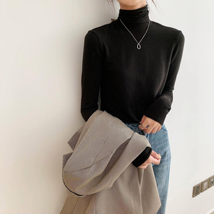 タートルネック トップス レディース 薄手 韓国 送料無料 ジョイフィール joyfeel