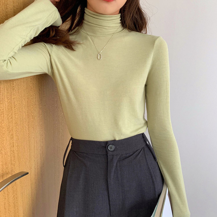 タートルネック トップス レディース 薄手 韓国 送料無料 ジョイフィール joyfeel