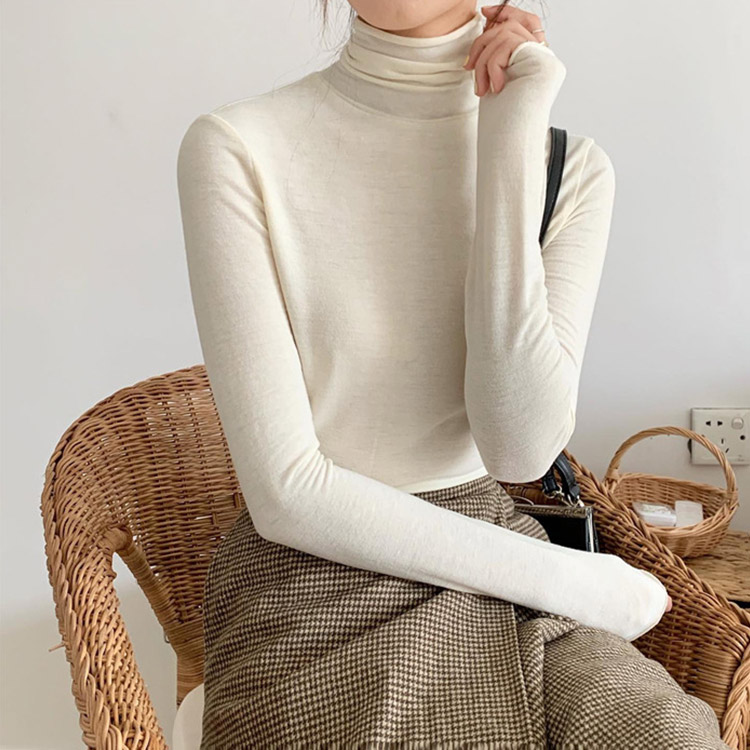 タートルネック トップス レディース 薄手 韓国 送料無料 ジョイフィール joyfeel