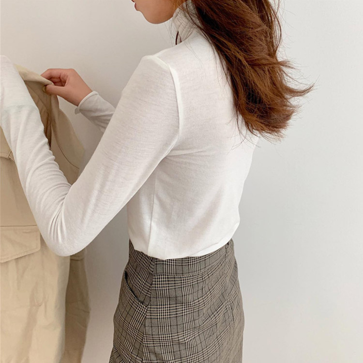 タートルネック トップス レディース 薄手 韓国 送料無料 ジョイフィール joyfeel