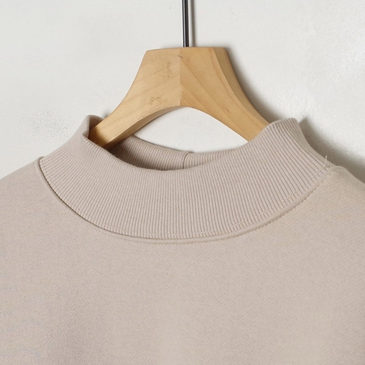 裏起毛 トレーナー レディース スウェット ハイネック トップス ショート丈 韓国 Dazzle ダズル