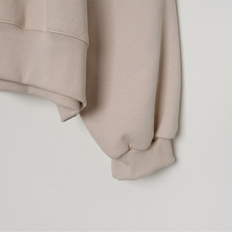 裏起毛 トレーナー レディース スウェット ハイネック トップス ショート丈 韓国 Dazzle ダズル