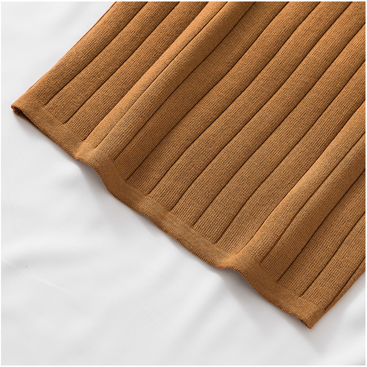 タンクトップ レディース ニット リブニット 太リブ クルーネック Dazzle ダズル