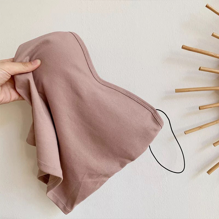 キャミソール レディース ベアトップ チューブトップ カップ付き 肩紐 インナー ショート丈 シンプル 無地 ジョイフィール joyfeel