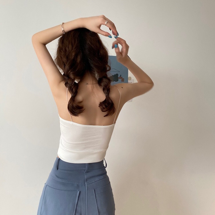 キャミソール レディース ベアトップ チューブトップ カップ付き 肩紐 インナー ショート丈 シンプル 無地 ジョイフィール joyfeel