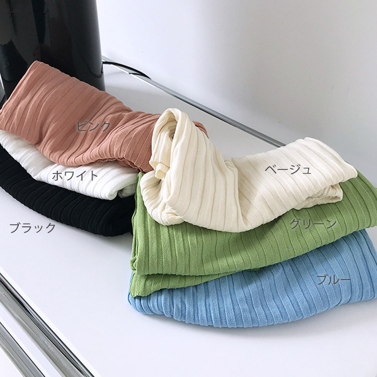 Tシャツ レディース 半袖 半袖Tシャツ リブ 夏 かわいい Uネック Dazzle ダズル