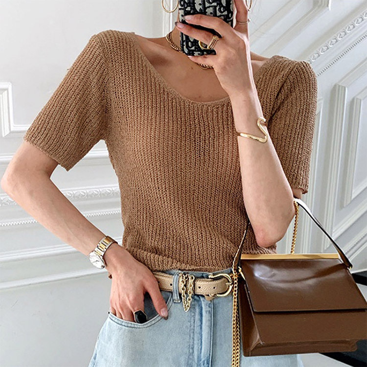 ニット レディース サマーニット トップス 韓国 送料無料 Dazzle ダズル