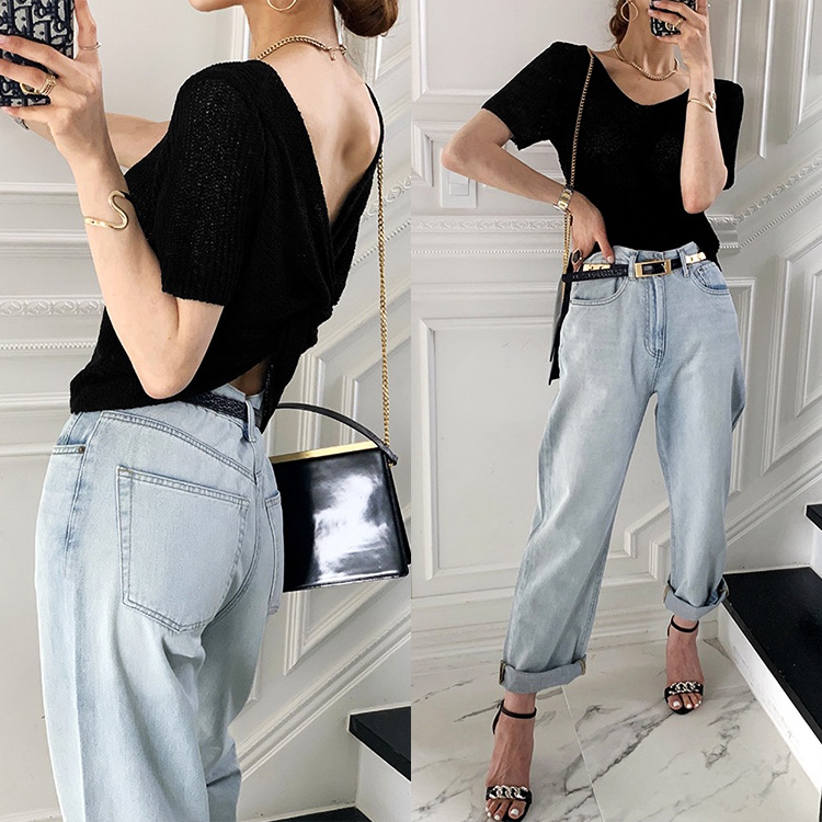 ニット レディース サマーニット トップス 韓国 送料無料 Dazzle ダズル