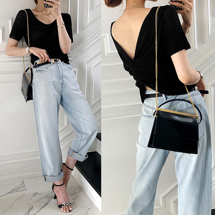 ニット レディース サマーニット トップス 韓国 送料無料 Dazzle ダズル