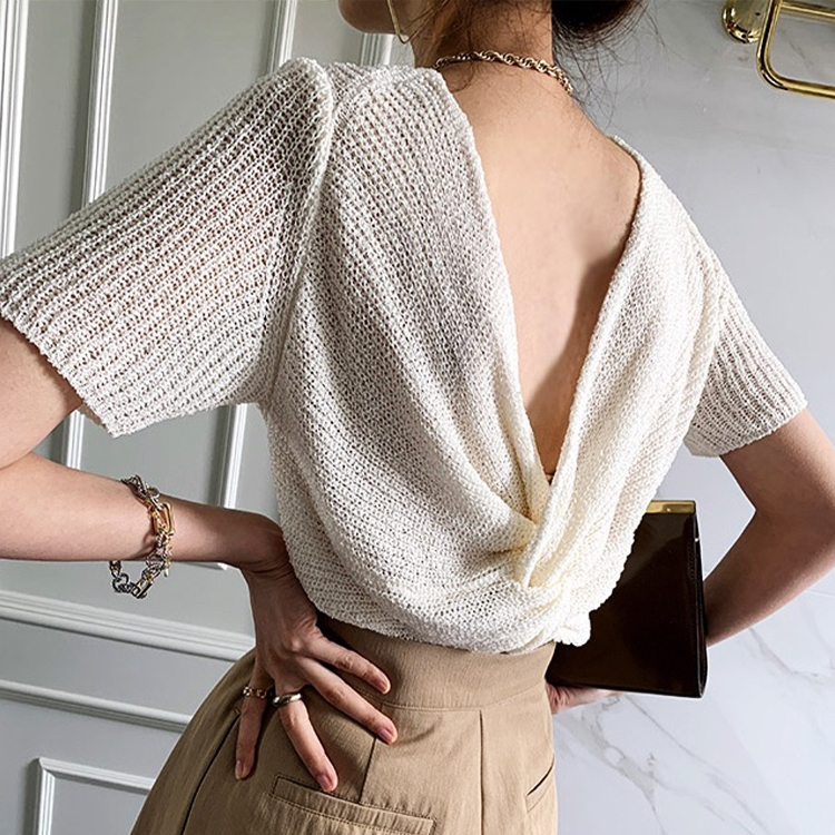 ニット レディース サマーニット トップス 韓国 送料無料 Dazzle ダズル